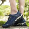 Summer Men's Outdoor Breathable Mesh Sports Shoes Lightweight And Comfortable Hiking Shoe Solid -Color  Anti -Slip Walking Shoes