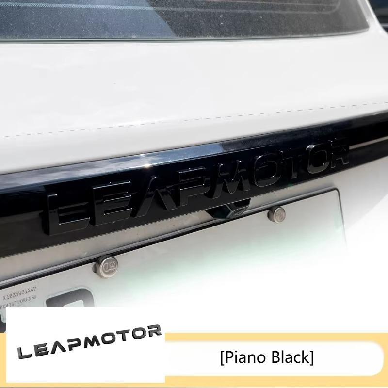 For Leapmotor T03 Trunk Letter Emblem Sticker Colorful Matte Black Car Logo Decal