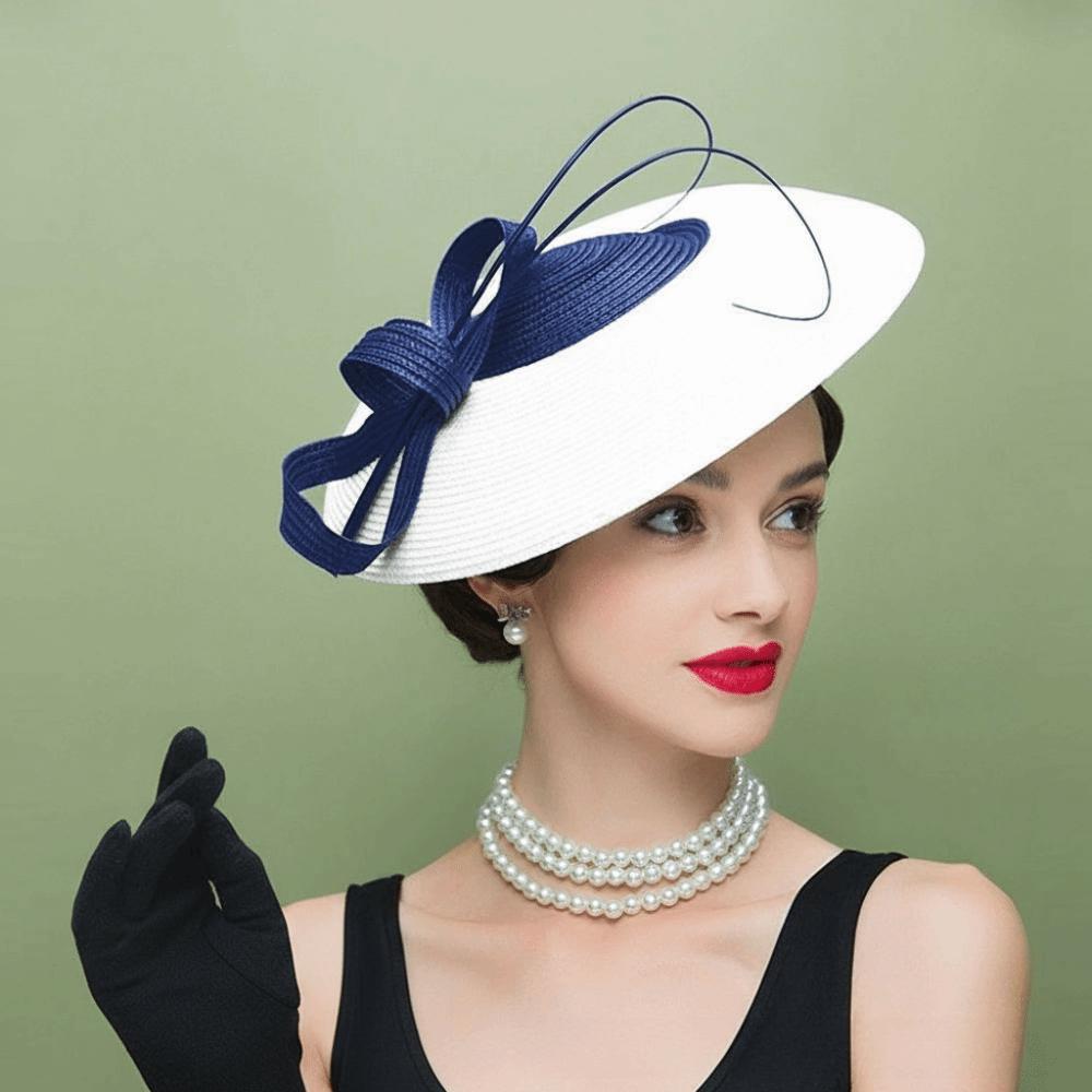 Headband Style Wide Brim Fascinator Elegant Sunscreen Hat Fashion Mesh Fascinator Women’s
