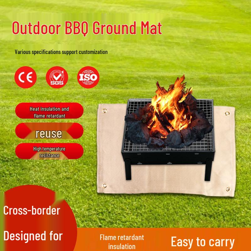 

Fire-Resistant Outdoor Mat for Camping & BBQ - Moisture-Proof Fiberglass, Various Sizes Available 50cm x 50cm