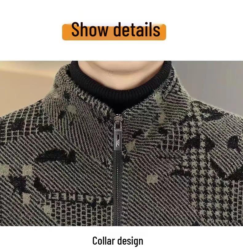 Men's High-End Thickened Woolen Jacket - Autumn/Winter 2025 Collection