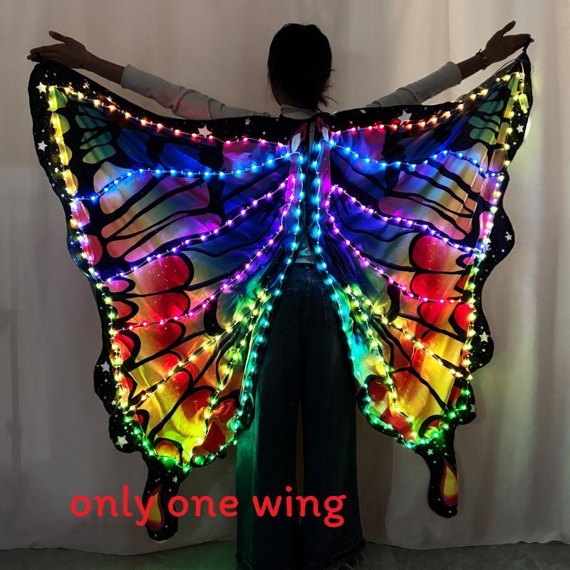 Fantasievolle LED-Schmetterlingsflügel mit Fernbedienung für Bauchtanzkostüme