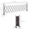 Expanding Trellis Fence, Freestanding Movable Fence, Foldable Garden Screen Panel, 300 x 103.5 cm, Dark Brown
