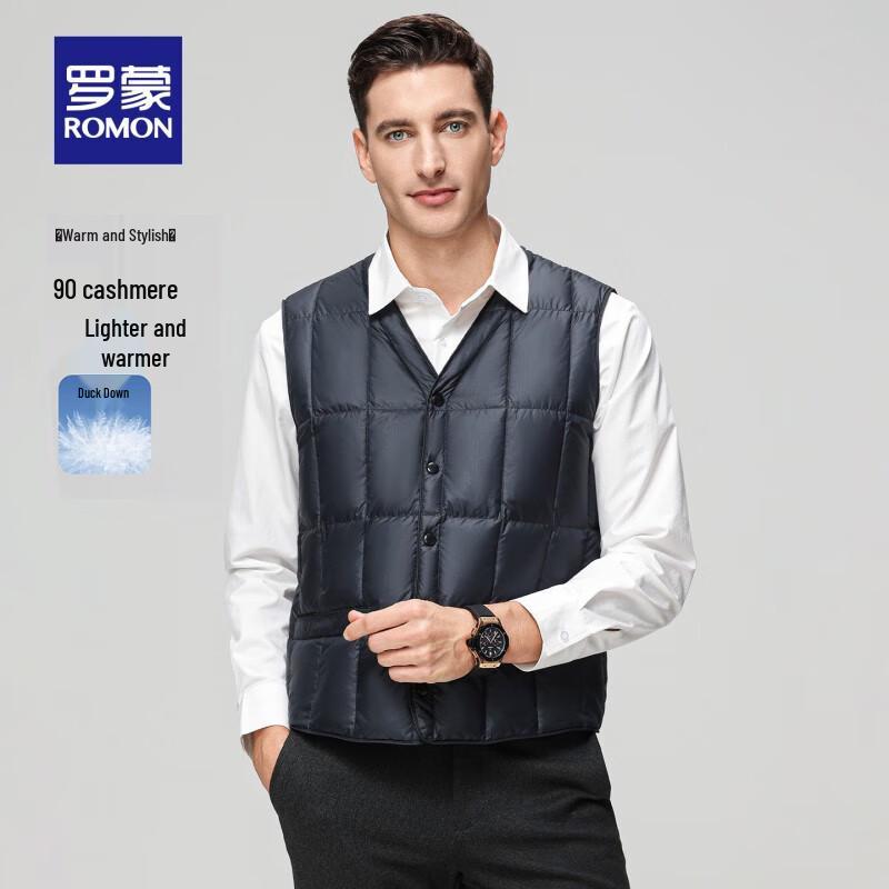 

Romon Men s V-Neck Down Puffer Vest L