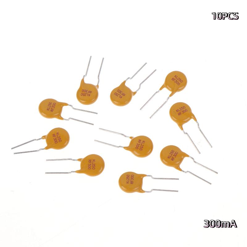 10Pcs Pptc Self-Recovery Fuses 250V 20Ma-800Ma 1A 1.5A 2A 3A Plug In Self Resettable Fuse Diy Accessories