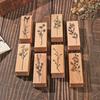 1PC Crafts standard stamp Garden Arts Scrapbooking Vintage grass plants DIY wooden rubber stamps