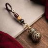 Turtle Gourd Fish Bag Pendant Car Keys Ring Bag Ornaments Wind Bells Keychain Brass Key Holder