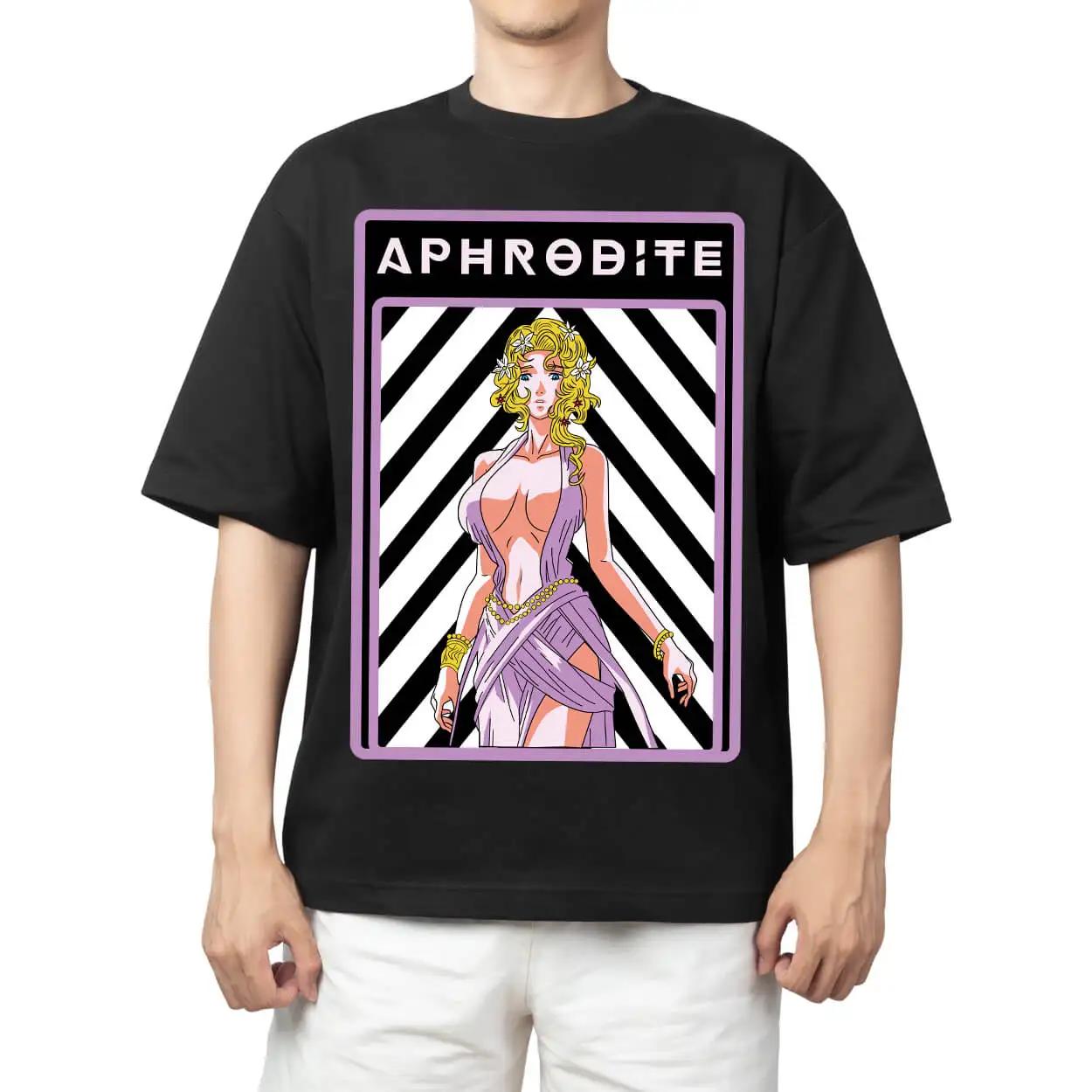 

Мужская футболка с аниме-принтом Афродиты, греческой богини, 2026 Лето, Оверсайз, Ретро, Полосатый, Уличный стиль, Короткий рукав, Хлопковая футболка 4XL