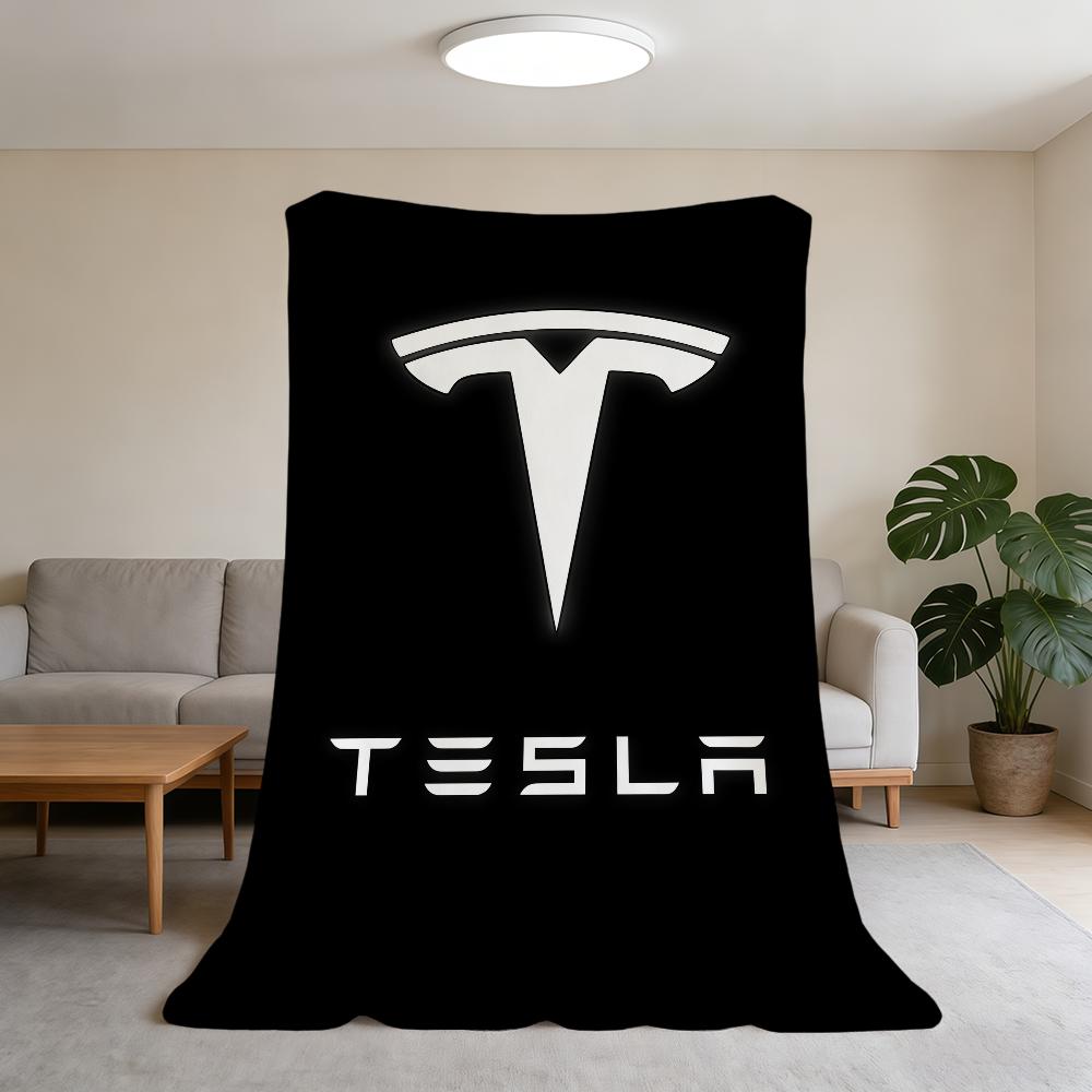 Modes Automašīnas T-TeslaS-ES Logo Sega Flaneļa