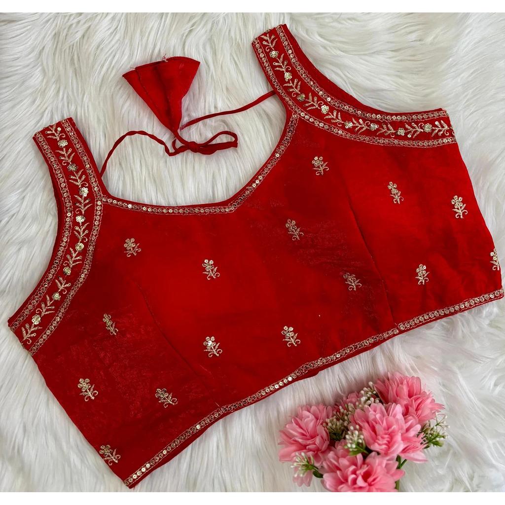 Choli Indiano Pakistano per Feste e Matrimoni Blusa Designer Ricamata da Donna
