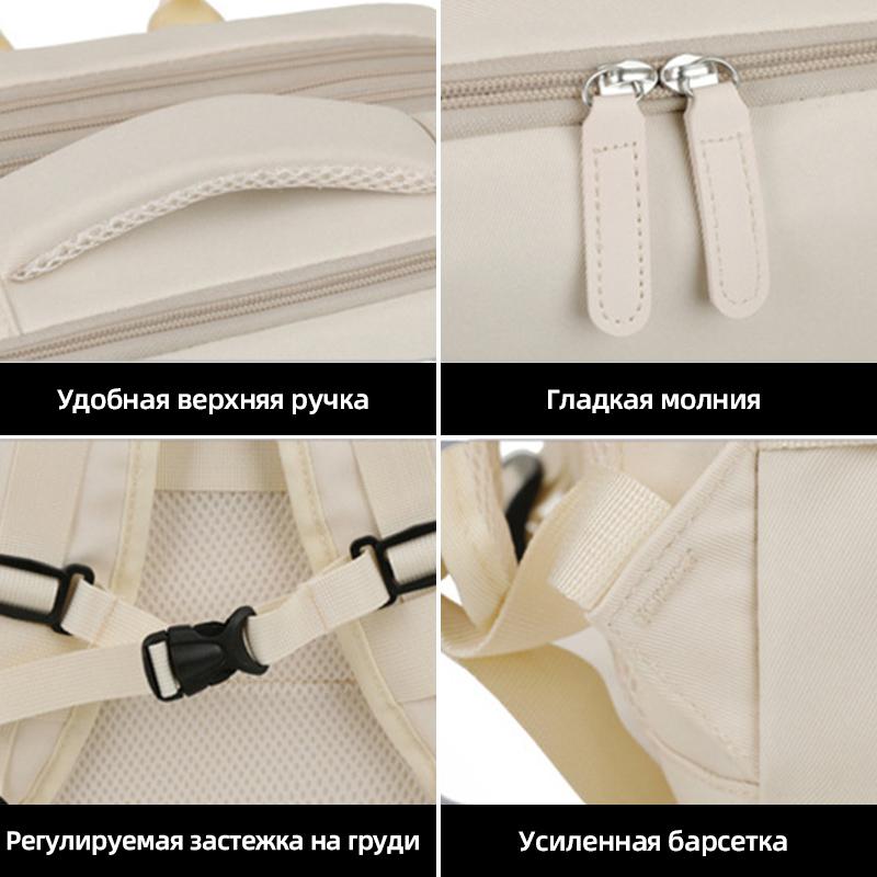 2025 New Waterproof Travel Backpack Large-Capacity Multi-Functional USB Computer Business Bag Macaron Backpack Lightweight Expandable Schoolbag