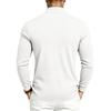 Men Solid Waffle Textured Half Zip Sweatshirt Stand Collar Long Sleeve Casual Knit Pullover Tops