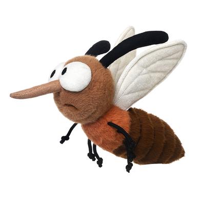 25cm Cute Summer Mosquito Plush Toys Cute Stuffed Bug with Angry Face Fluffy Mosquito Dolls Room Decor Children Birthday Gifts