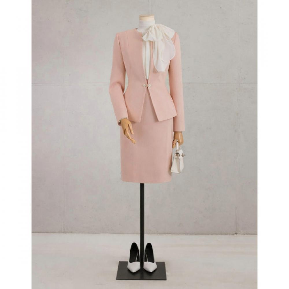 Win Luxury Buttonless Jacket + Skirt Set
