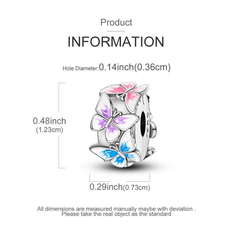 Original Charms Beads Copper Clip Charms Zircon Silicone Spacer Beads Fit Original Bracelet Diy Charm Women Jewelry