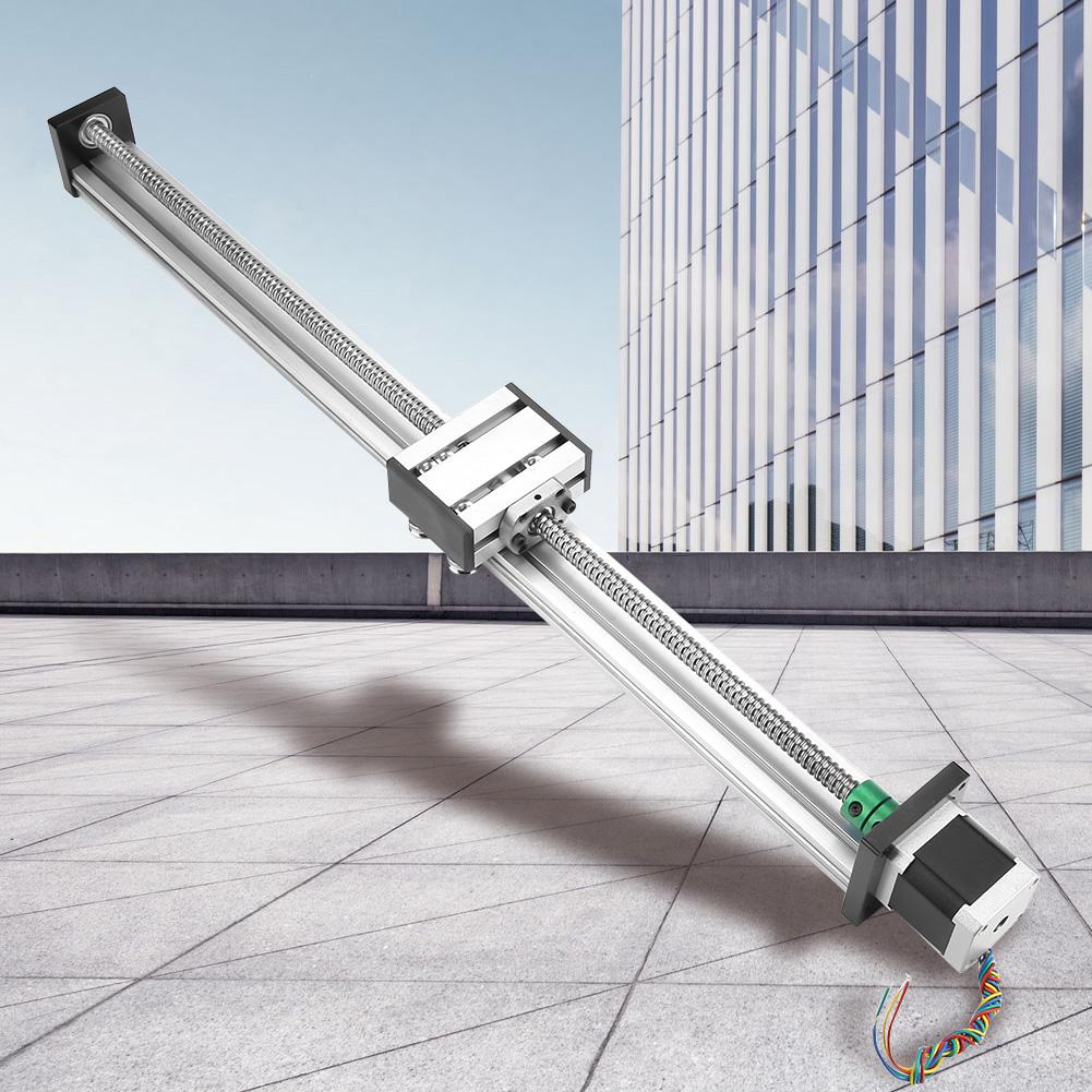 Linear   beam table, aluminum 1204   screw linear grinding   screw rail 500 mm with 42 mm stepper motor for automation and   measuri
