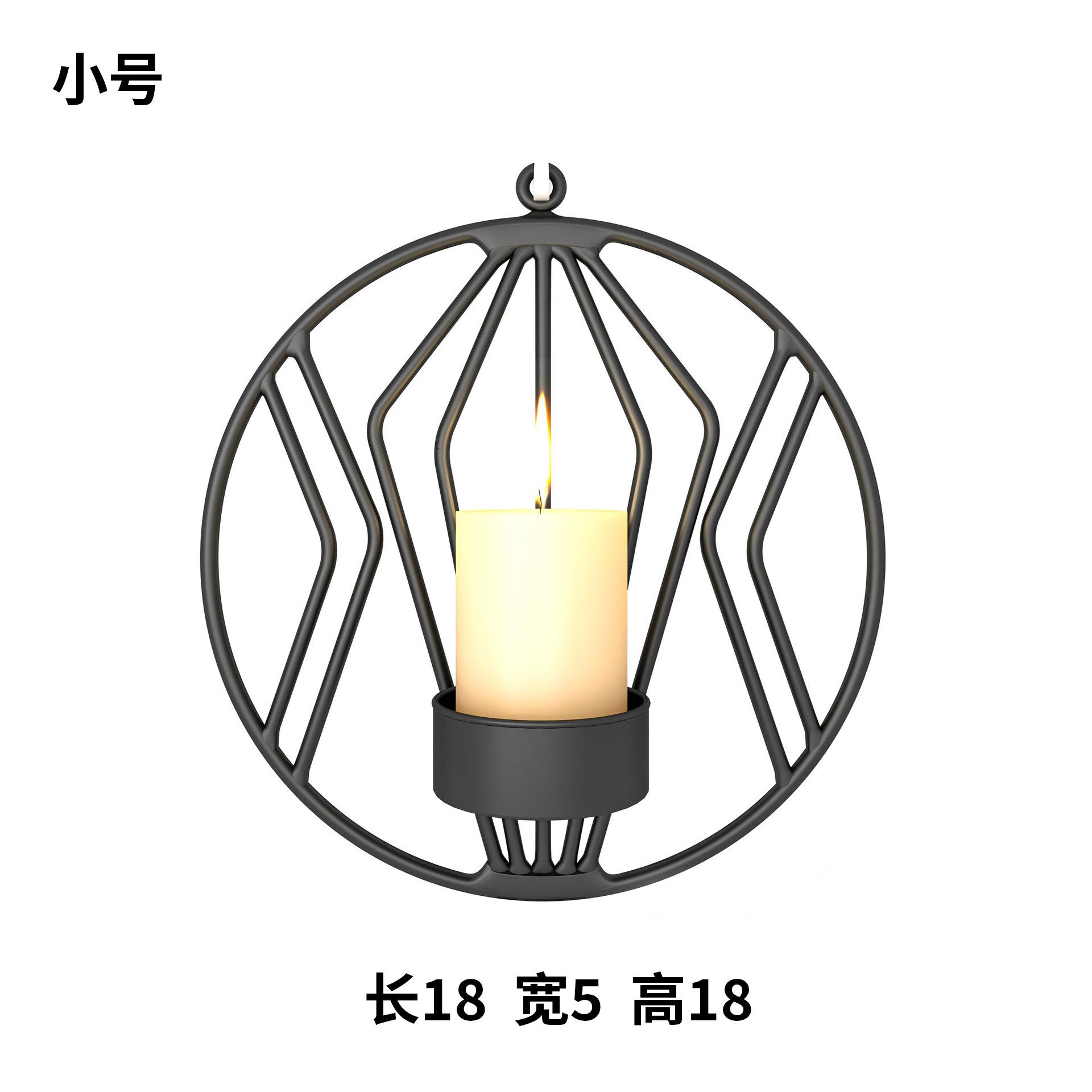 Современный круглый металлический настенный подсвечник Декор гостиной и вечеринок Геометрический настенный подсвечник Поделки Домашний декор