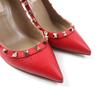 Great Valentino Garavani pumps Rock stud pointed toe Red leather Women 36 Used