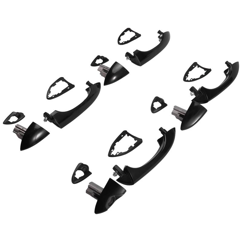 A58X-1Set Front Rear Left Right Exterior Door Handle Kit For BMW X5 E53 2000-2006