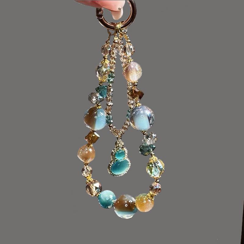 Acrylic Phone Lanyard High-Quality Handmade Bead Lanyard Phone Case Wrist Hanging Chain Unique Mobile Phone Strap For Secure