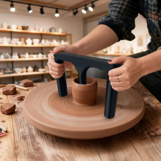 Pottery Ball Opener Reusable Pottery Art Tool Trident Pottery Base Bottom Guide Clay Shaping Tool for Ceramic Enthusiasts
