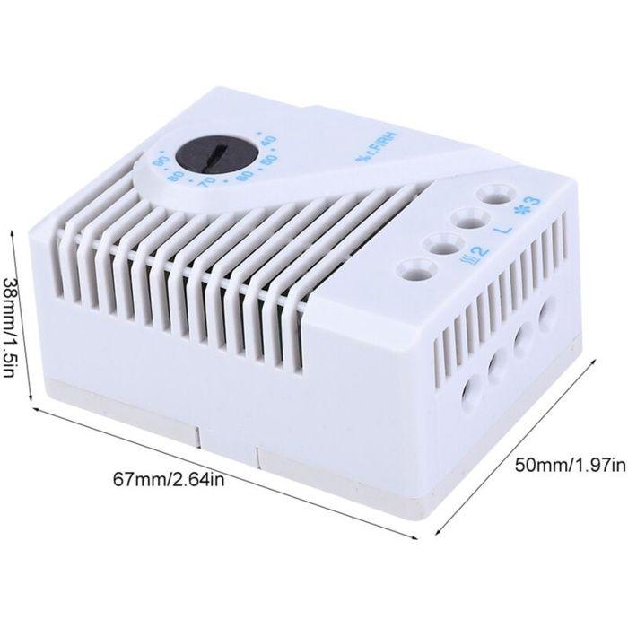 MFR012 Régulateur d'humidité mécanique - Hygrostat 250V pour déshumidificateur, humidificateur, serre