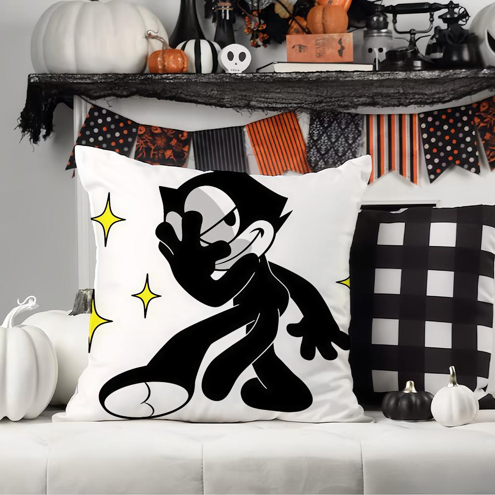 Cartoon Cute F-Felix The C-Cat Pillow Case Office Cushions Suitable For Sofa Car Bedroom Decorative Cushion Cover
