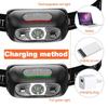 Sensor Mini Headlamp USB Rechargeable Head Light with Wave Sensor Flashlight Outdoor Lighting Lamp for Hiking Emergency Usage
