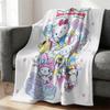 Sanrio 40th Anniversary Flannel Blanket Soft Warm Plush Throw For Couch Bed Cover Camp Lightweight Summer Nap Blanket Fan Gift