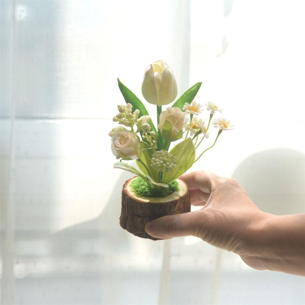 Fake Flowers Artificial Tulip Potted Green Plants Simulation Flower  Valentine's Day