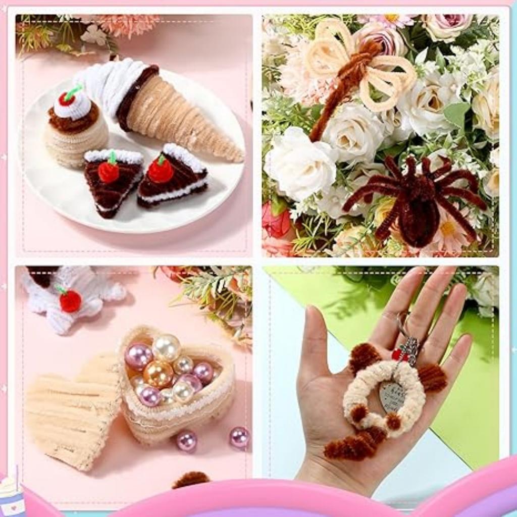 500 Pcs Pipe Cleaners Chenille Stems Pipe Cleaners Craft Bulk Fuzzy Sticks for Creative School Projects DIY Crafts Decorations