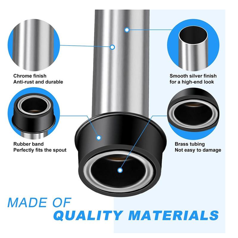 

AD23-2 Pcs Bar Sink Overflow Pipe 7.48 Inches Sink Strainer Pipe Sink Drain Tube For Holes Pipe Stopper Bathroom Pipes серебряный