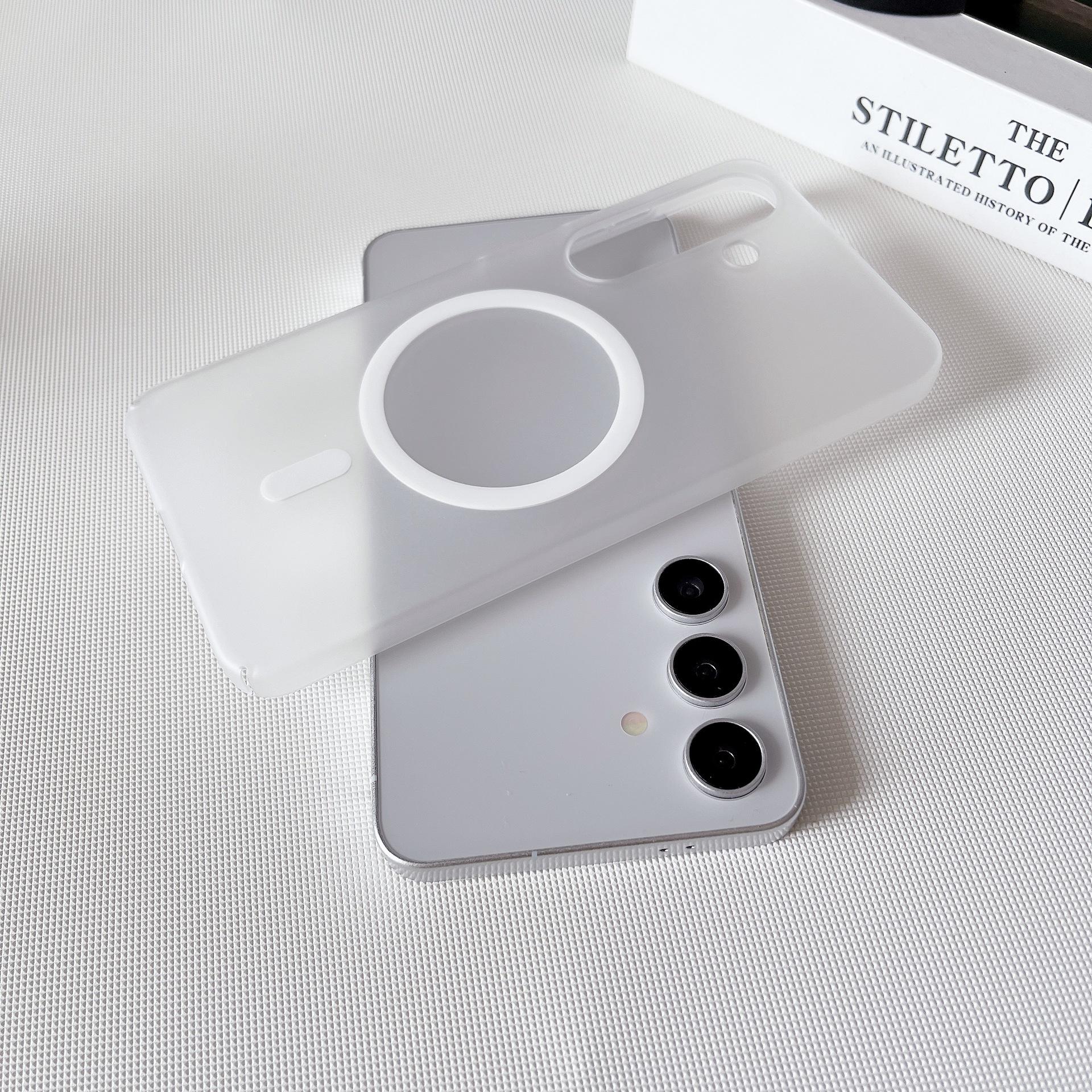 

Матовое покрытие на ощупь Подходит для Samsung S25ultra Магнитный чехол для телефона S24plus Противоударный ПК Не желтеет S23 Жесткий чехол Samsung S22 Ultra