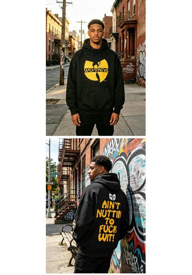 WUTANG School Retro Hip Hop Classic Print Hoodie