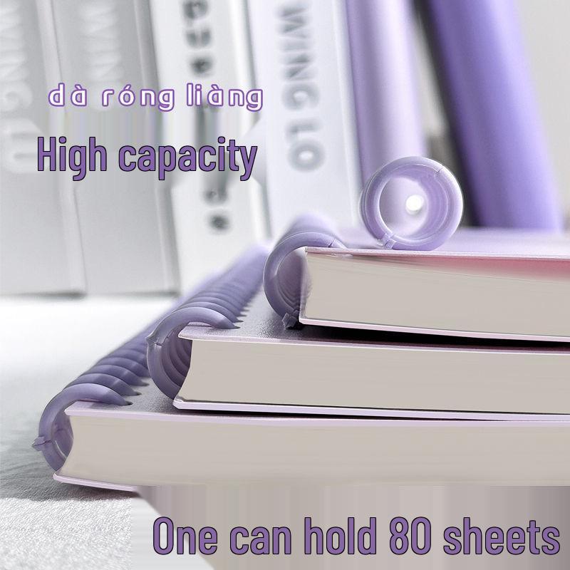 High-Value Detachable Hardcover Loose-Leaf Notebook with Creative Coil and Buckle Ring