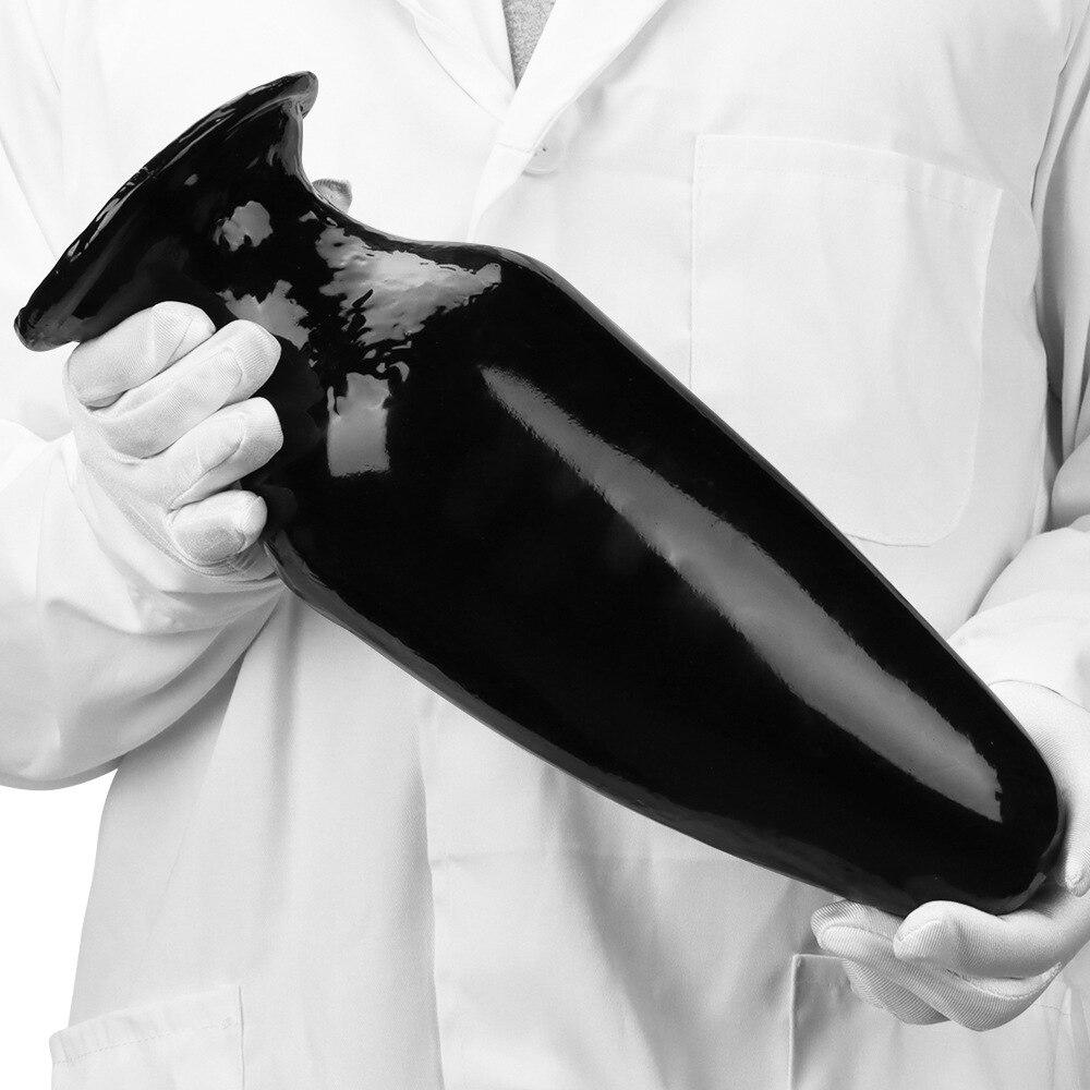 30.5*11.5cm Giant Dilator Anal Plug Dildo Masturbator Fisting Big Dick Black Penis Sex Toy Slave Femdom PVC