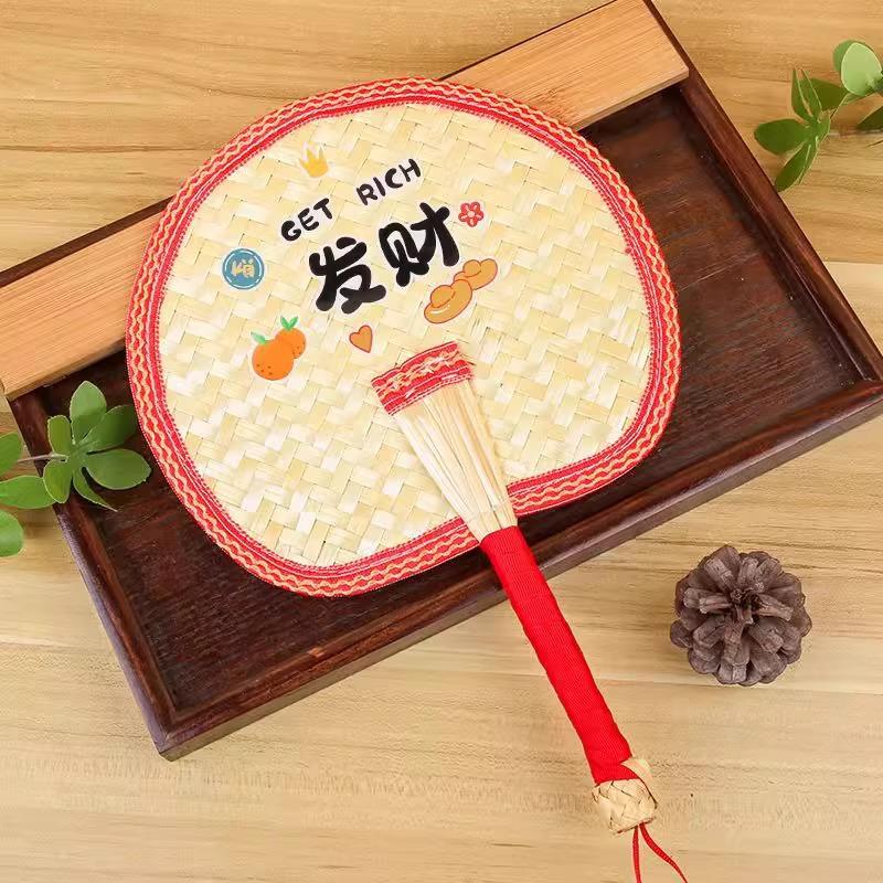 

Бамбуковый плетеный ретро-веер: Ручная работа Летнее охлаждение, Экологичное традиционное ремесло