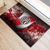River Plate FC Red White Flag Ink Border Shield Crest Print Doormat Argentine Football Entrance Floor Mat Soccer Fan Home Decor Mat