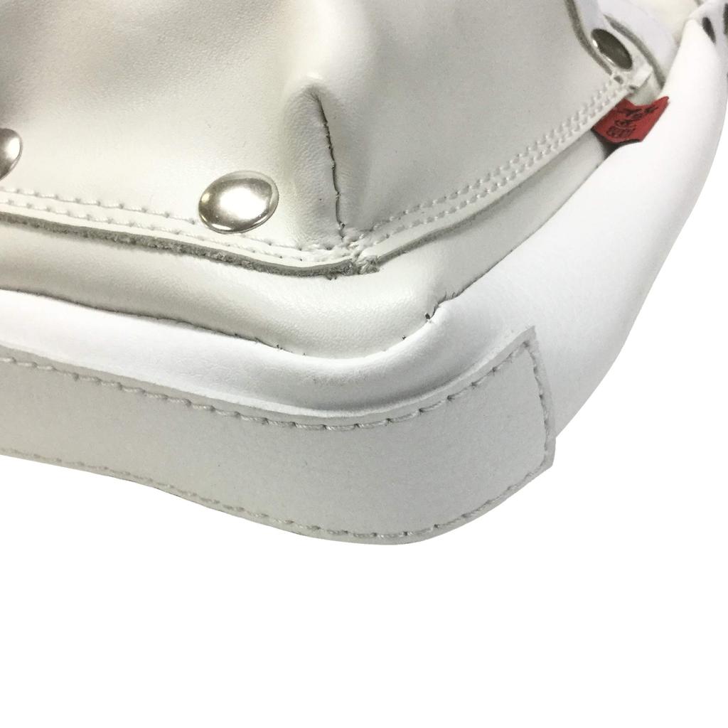 Gokusho white leather nail bag with ink pot holder GL-03W