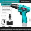 Model Electric Rechargeable Hand Drill: Multifunctional Lithium Battery Impact Screwdriver.