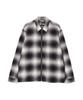 OMBRE CHECK ZIP UP SHIRT Men's M 010 Black 783-5220013