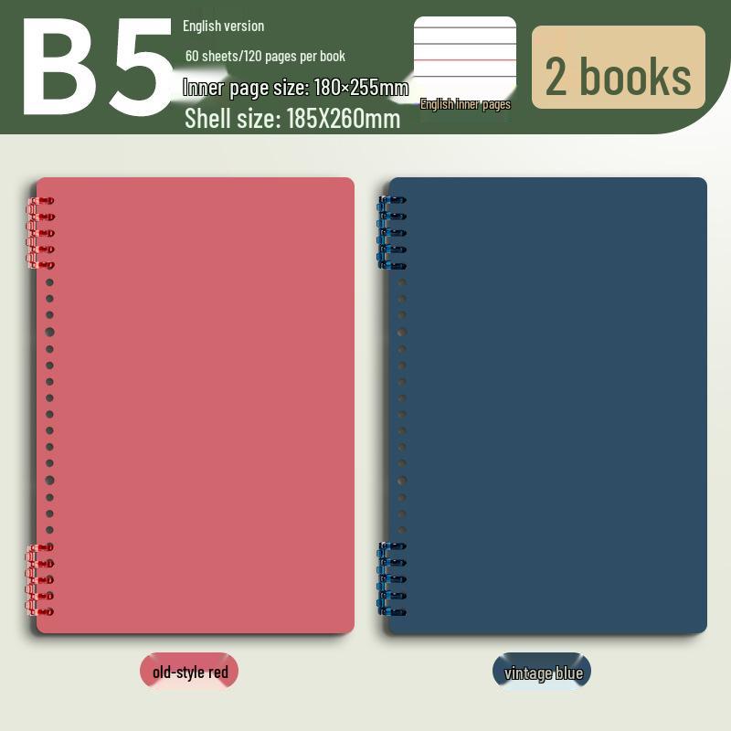 B5 Thick Loose-Leaf English Notebook for Elementary School - High-Value, Handwritten Practice Book