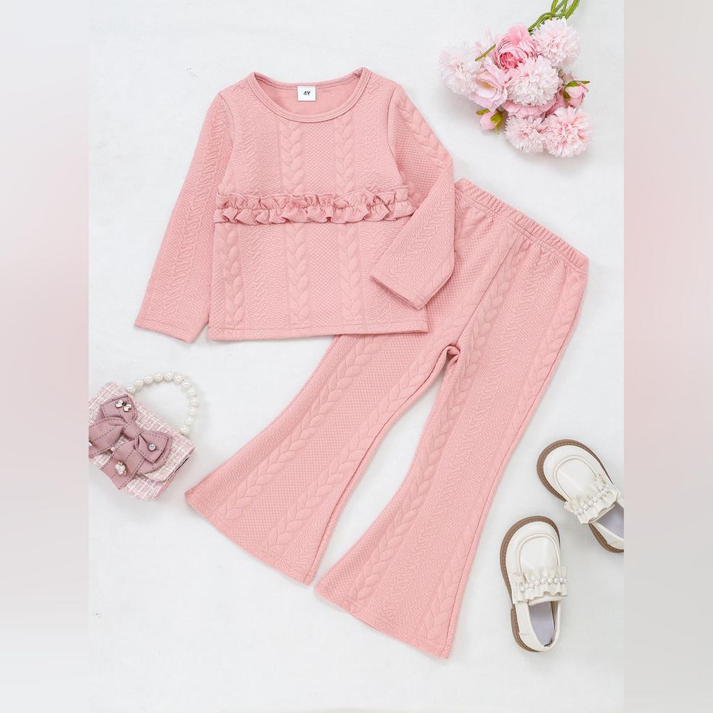 Kids' Long-Sleeve Top Set - Casual, Stylish & Versatile Children's Outfit