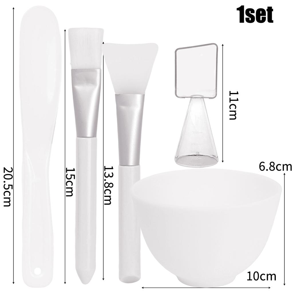 5pcs/set Silicone Mask Bowl DIY Face Mask Mud Film Brush Stick Spoon Skin Care Facial Applicator Beauty Make Up Tools
