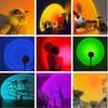 USB Sunset Projection Decoration Atmosphere Background Creative Rainbow Bedroom Switch Night Light Mini Lamp Home Wall For Bar