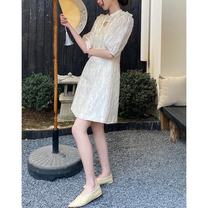 Demana Journey to Jiangnan Chinese Style Stand Collar Dress