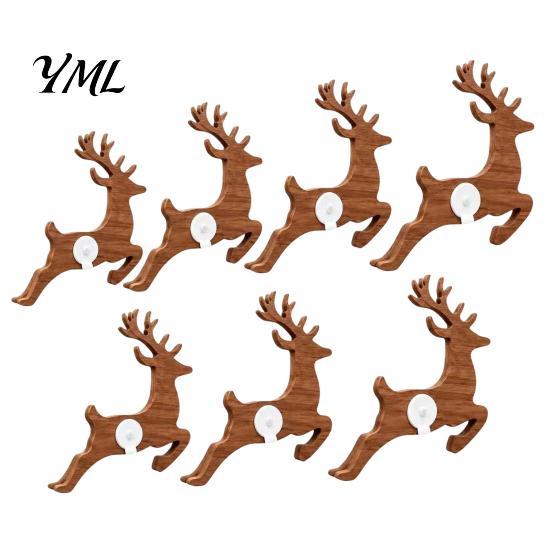 Seasonal Interior Wall Lighting LED Reindeer Decoration, 3D Light-Up Wooden Christmas Glow Silhouette Lights, Warm Backlit Lighted Art Peel And Stick