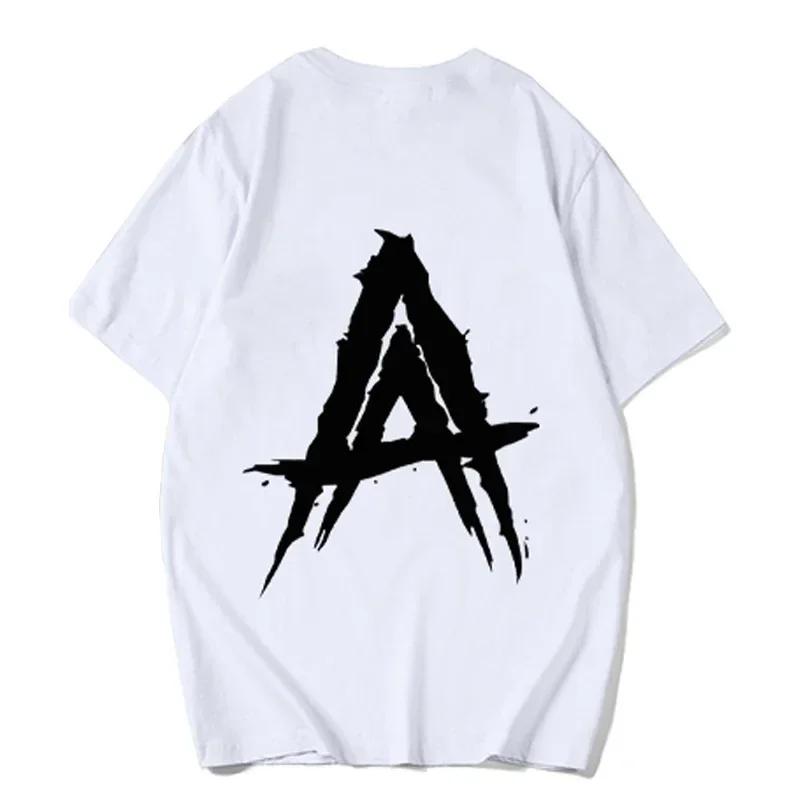 Letní pánské tričko s krátkým rukávem s potiskem Anuel AA Real Hasta La Muerte, Streetwear, volný pulovr pro rappery, ležérní čisté tričko