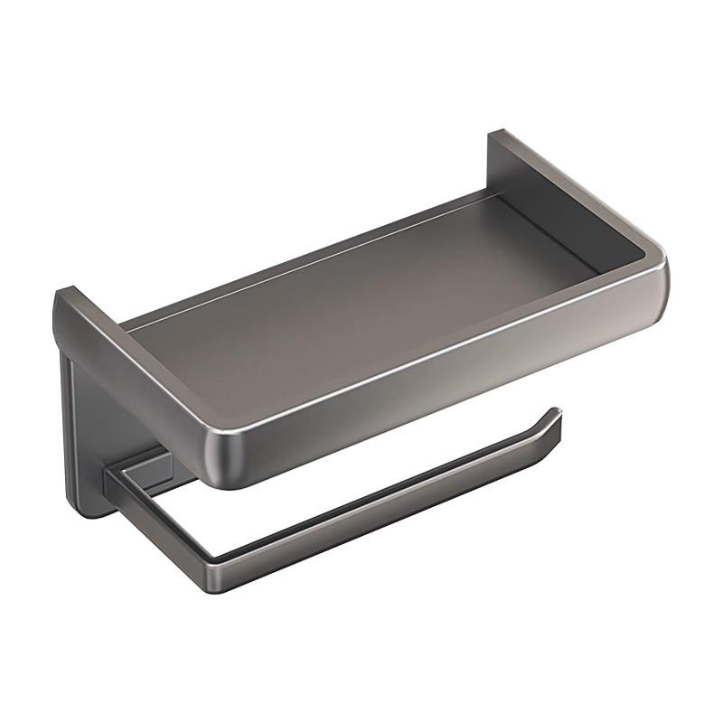 Wall-mounted Toilet Paper Holder Toilet Paper Holder with Locker Toilet Storage Rack Mobile Phone Holder Bathroom Accessories