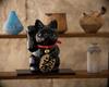Gingado Maneki Neko Black Lacquer Right Paw Made of Lucky Good Feng Shui Takaoka Copperware Maneki Neko (Large - 16cm) Finish, Raised, Metal, Cat,